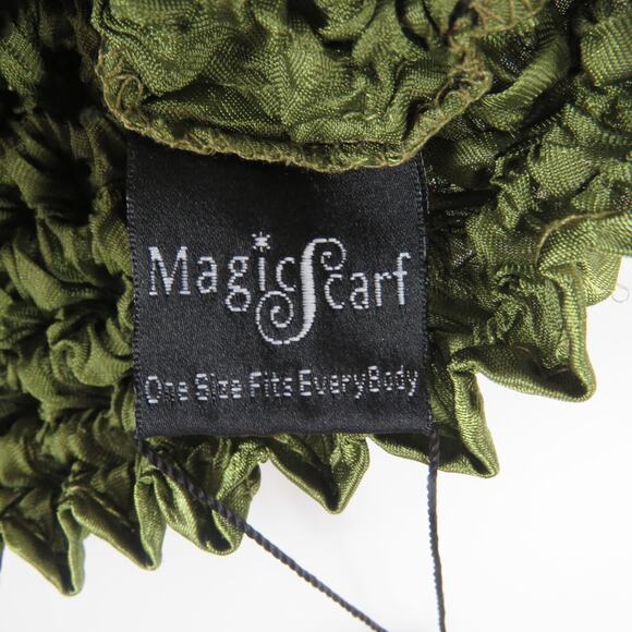 90s Magic Scarf Green Popcorn Shirt Retro One Size Small Medium Large - Picture 6 of 6